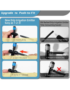 20 Emisores de Goteo Spalolen Push-Fit Ajustables 1/4" 2