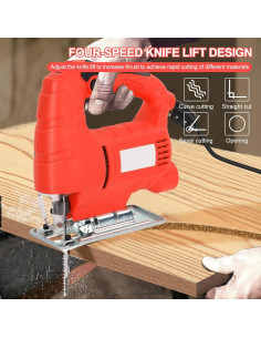 Sierra de calar eléctrica Oubit 800W con 6 velocidades y corte 0-45 2