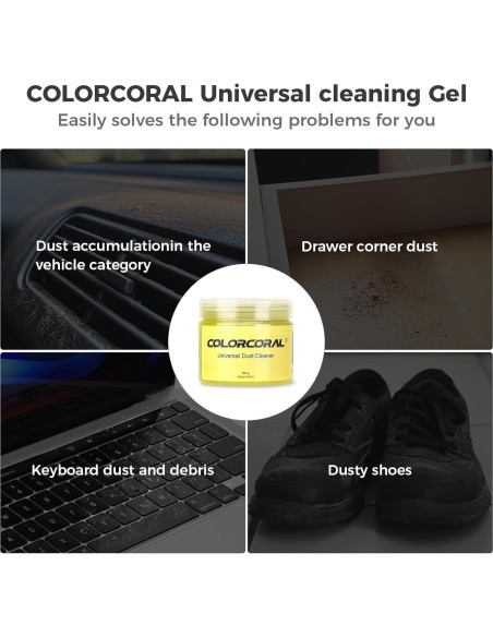 Gel Limpiador Universal COLORCORAL 480g para Coche y Teclado