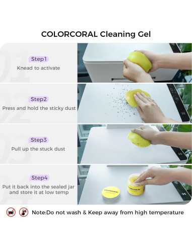 Gel Limpiador Universal COLORCORAL 480g para Coche y Teclado
