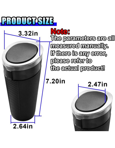 Bote de Basura para Auto GAOLAOSY a Prueba de Fugas 850ml