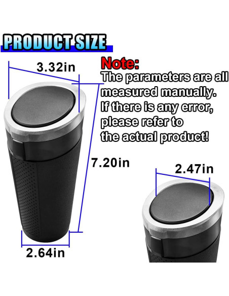 Bote de Basura para Auto GAOLAOSY a Prueba de Fugas 850ml