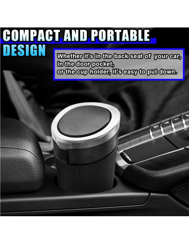 Bote de Basura para Auto GAOLAOSY a Prueba de Fugas 850ml