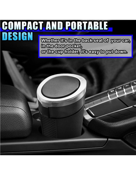 Bote de Basura para Auto GAOLAOSY a Prueba de Fugas 850ml