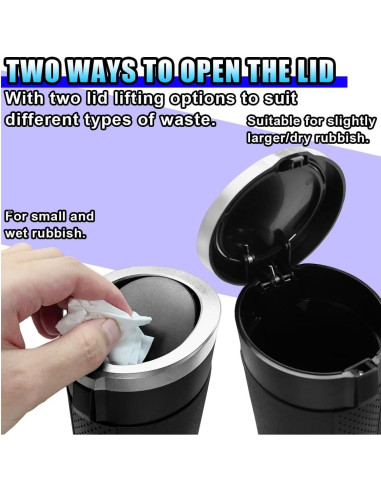 Bote de Basura para Auto GAOLAOSY a Prueba de Fugas 850ml