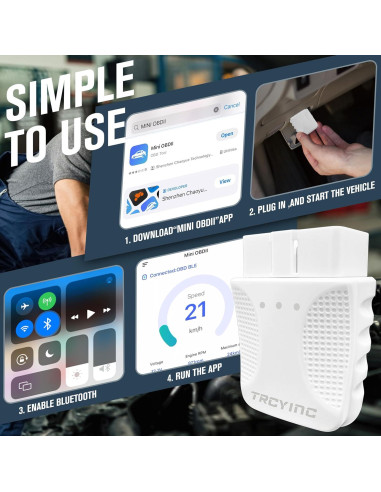 Lector de Escáner OBD2 TRCYINC V30 Bluetooth 5.4 Diagnóstico
