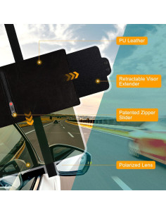 Extensor de Visera Solar Ploreway PW-SV04D Polarizado UV 2
