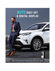 Inflador de Neumáticos Portátil Quikra P009 150PSI con Luz LED 2