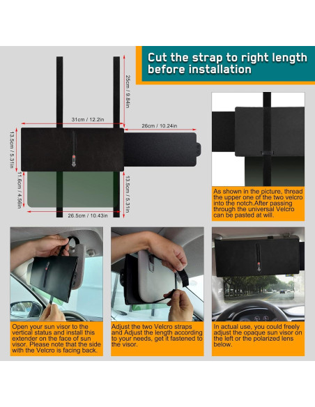 Extensor de Visera Solar Ploreway PW-SV04D Polarizado UV