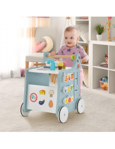 Andador para Bebés HONEY JOY 6-en-1 Cocina de Madera Azul 2