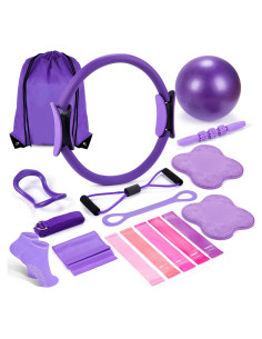 Conjunto de Pilates 17 Piezas SAMTKA con Anillo y Pelota