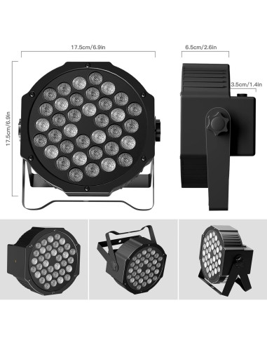 Luces Par U`King RGB 36 LED Batería Inalámbricas DMX