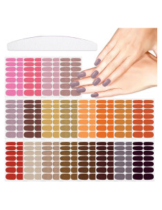 20 Hojas de Envolturas de Uñas Sólidas YECIRALA - 280 Piezas