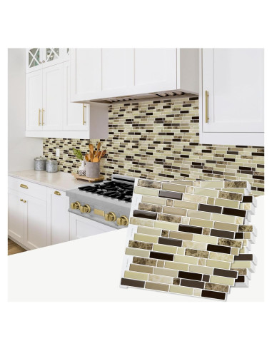 Azulejo Autoadhesivo Vamos Tile 30.48x30.48 cm Mármol Marrón