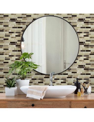 Azulejo Autoadhesivo Vamos Tile 30.48x30.48 cm Mármol Marrón