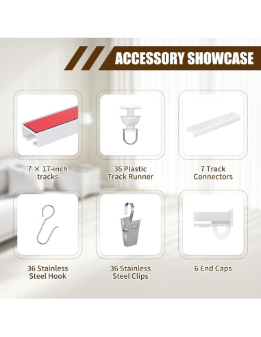 Riel de Cortina Adhesivo KOBRICH 2.99m Flexible Sin Taladrar