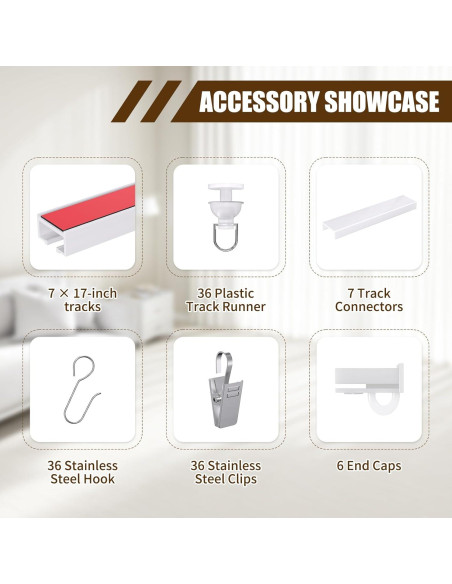 Riel de Cortina Adhesivo KOBRICH 2.99m Flexible Sin Taladrar