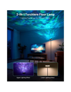 Lámpara de Pie LED Dinoho 175 cm Proyector Estrellas RGB 2