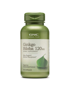 Suplemento Ginkgo Biloba 120mg GNC Herbal Plus 100 Porciones