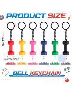 Llaveros de Mancuernas Tondiamo - 12 Pcs Coloridos para Mujeres 2