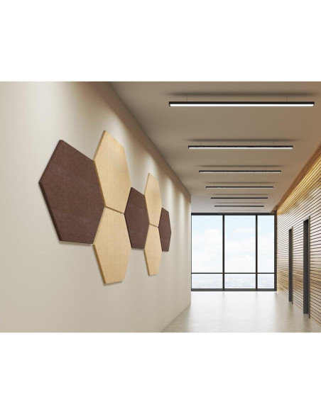 Panel Acústico ADW Hexágono 61x61 cm Gris Medio FR701