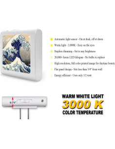 Luz Nocturna LED Regulable Art Plates con Sensor Automático 2