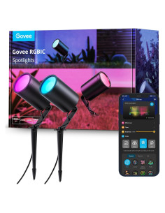 Luces de Spot Exterior Govee H7065 RGBIC 2 Paquete IP65