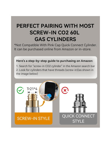 MOKKOM Máquina de Agua Espumosa 1L - Carbonatador Acero Inoxidable