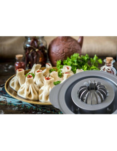 Máquina Manual de Khinkali Genérico Acero Inoxidable 20x20cm 2