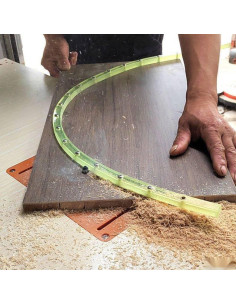 Plantilla Curva Flexible JCFANTS 198 cm para Carpintería Verde 2