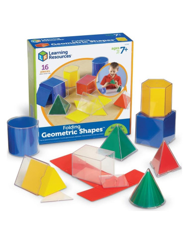 Conjunto de Formas Geométricas Plegables Recursos de Aprendizaje - 16 Piezas