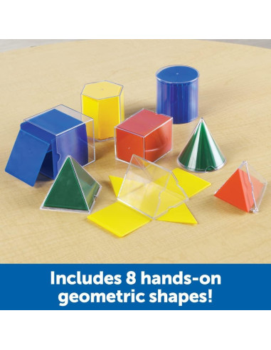 Conjunto de Formas Geométricas Plegables Recursos de Aprendizaje - 16 Piezas
