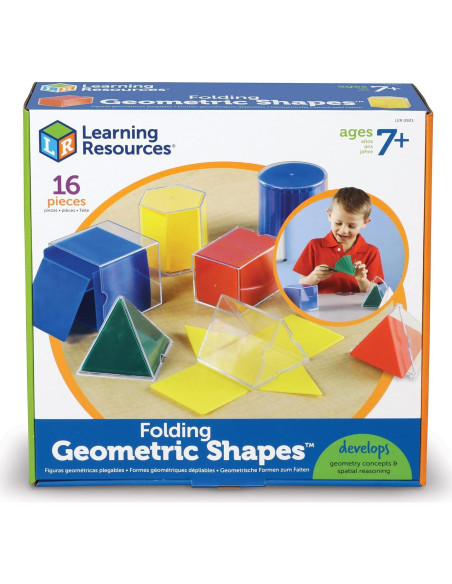 Conjunto de Formas Geométricas Plegables Recursos de Aprendizaje - 16 Piezas