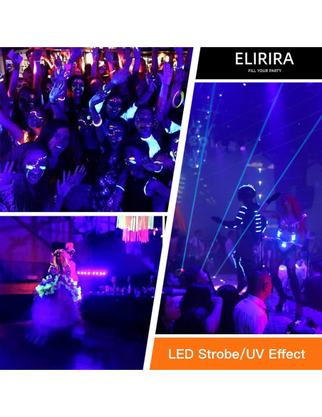 Luces de Fiesta DJ ELIRIRA 5 en 1 con Control Remoto