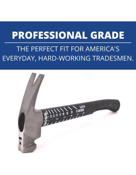 Martillo Boss 12 oz Titanio Ti64 con Mango de Fibra de Vidrio