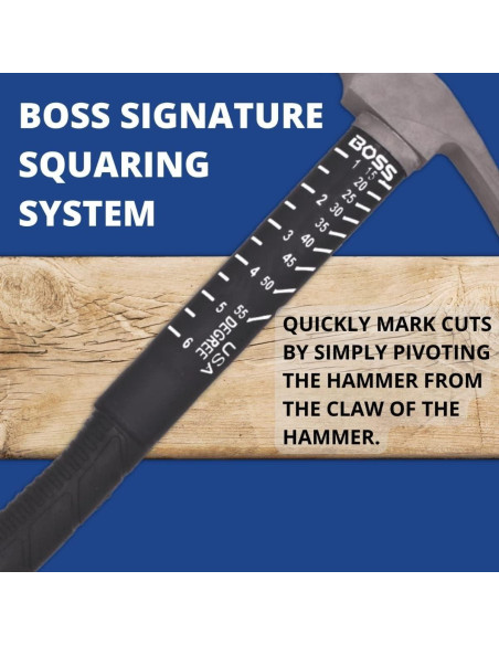 Martillo Boss 12 oz Titanio Ti64 con Mango de Fibra de Vidrio