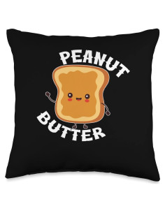 Manta Cuadrada Divertida Mantequilla de Maní 40.6x40.6 cm