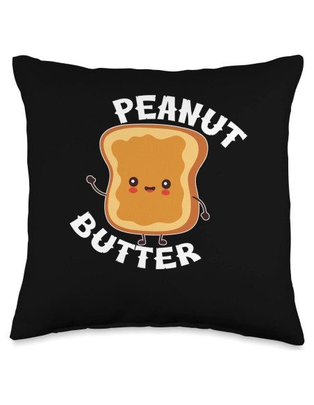 Manta Cuadrada Divertida Mantequilla de Maní 40.6x40.6 cm