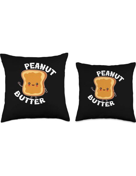 Manta Cuadrada Divertida Mantequilla de Maní 40.6x40.6 cm