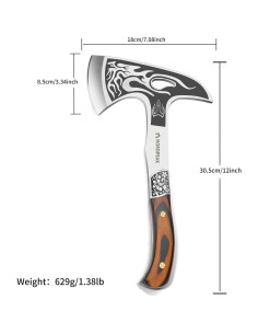 Hacha de Camping NORDPEAK con Funda - Hoja de Acero 8.49 cm 2