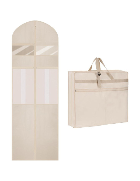 Bolsa de Vestido de Novia TANGKA 182.88 cm con 6 Bolsillos Beige