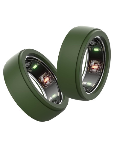 Funda Protectora Silicona FitTurn para Oura Ring Gen 3/4 - Verde M