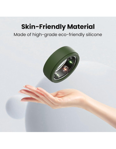 Funda Protectora Silicona FitTurn para Oura Ring Gen 3/4 - Verde M