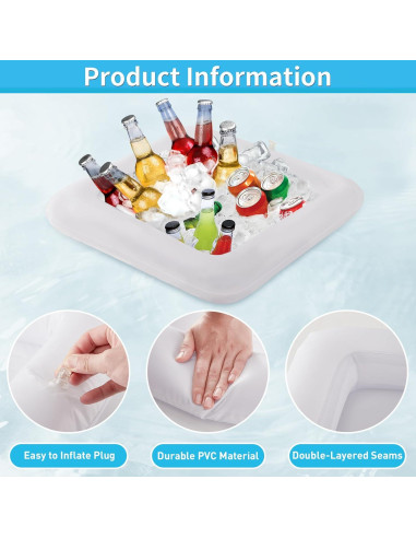 Barra de Servicio Inflable PIAMIG 61x61cm para Fiestas 2 PCS