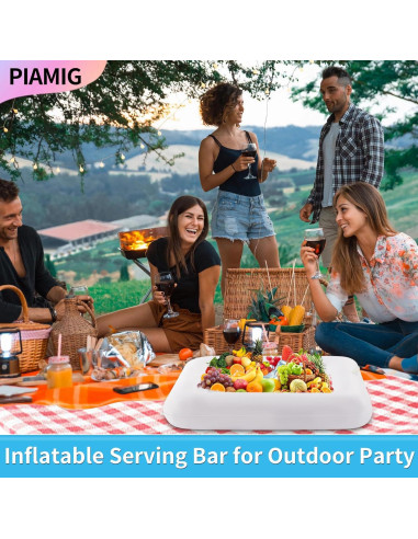 Barra de Servicio Inflable PIAMIG 61x61cm para Fiestas 2 PCS