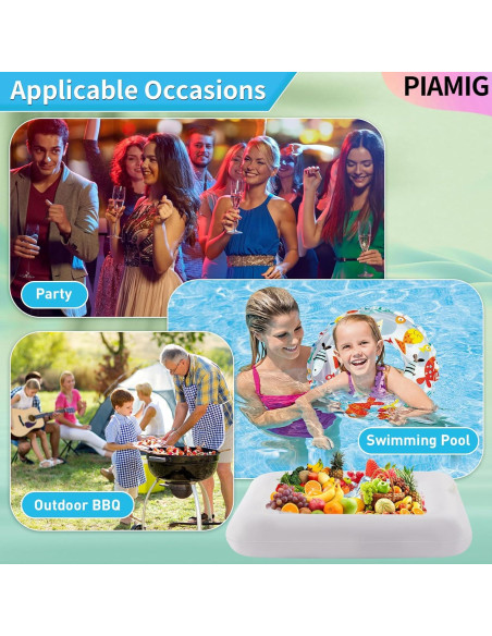 Barra de Servicio Inflable PIAMIG 61x61cm para Fiestas 2 PCS