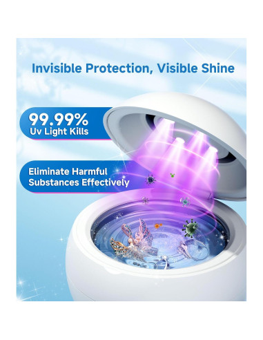 Limpiador Ultrasónico de Joyas JOYHOOD 45KHz con 4 Modos