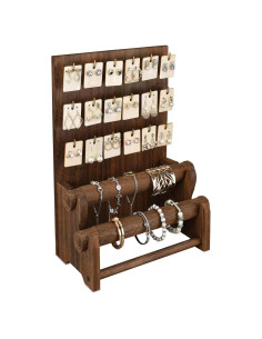 Soporte Organizador de Joyería Ikee Design Madera 18 Ganchos