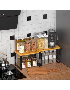 Estantes Organizadores de Cocina Zilvando Ajustables 2 Piezas 2