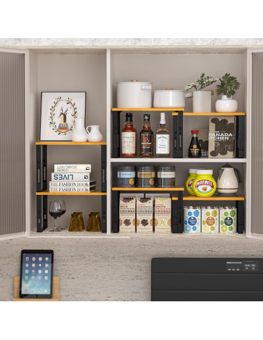 Estantes Organizadores de Cocina Zilvando Ajustables 2 Piezas